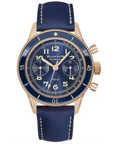 Authentic Men's Blancpain Air Command Automatic Blue Dial Rose Gold Watch Model AC03-36B40-63A (blue, arb11502)
