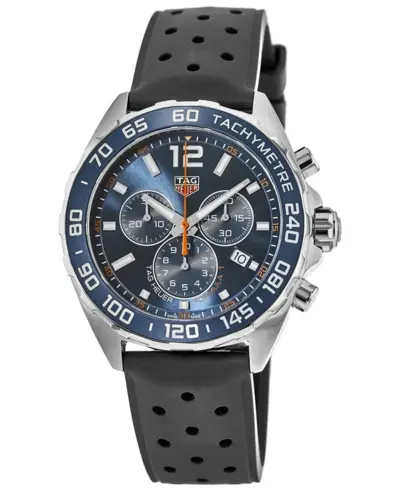 Brand New Tag Heuer Formula 1 Chronograph Quartz Blue Dial Rubber Men's Watch CAZ1014.FT8024 (blue, arb11513)