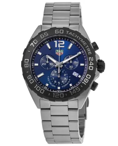 Authentic Tag Heuer Formula 1 Quartz Chronograph Blue Dial Steel Men's Watch CAZ101AV.BA0842 (blue, arb11532)