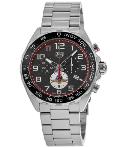 CAZ101AW.BA0842 Tag Heuer Formula 1 Indy 500 Chronograph Black Dial Steel Men's Watch (black, arb11534)