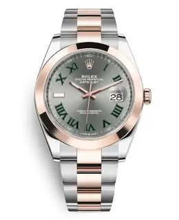 Rolex Datejust 41 Steel and Everose Gold Grey Dial Men's Watch m126301-0015