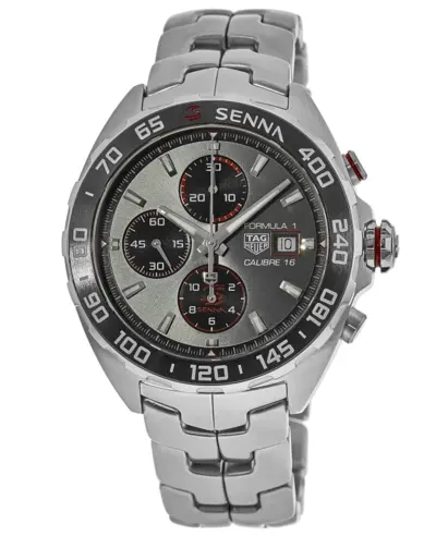 Tag Heuer Formula 1 X Senna Special Edition Automatic Anthracite Dial Steel Men's Watch CAZ201D.BA0633 (arb11541)