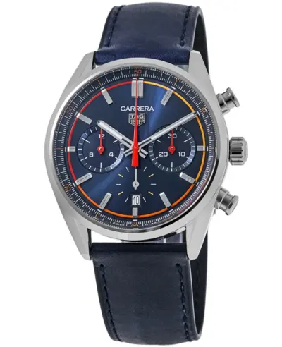 Tag Heuer Carrera Chronograph Automatic Blue Dial Leather Strap Men's Watch Model: cbn201d.fc6543 (blue, arb11569)