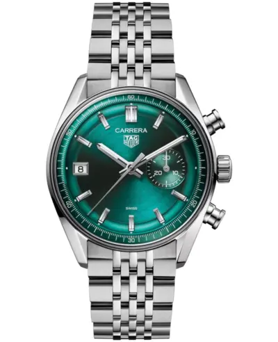 Men's Tag Heuer Carrera Chronograph Automatic Green Dial Stainless Steel CBS2211.BA0048 (green, arb25034)