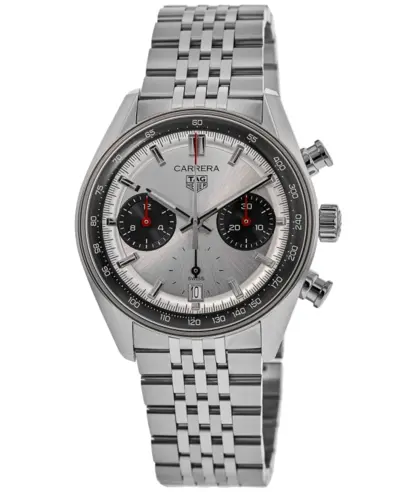 New Tag Heuer Carrera Chronograph Silver Dial Stainless Steel Watch CBS2216.BA0048 (arb20126)