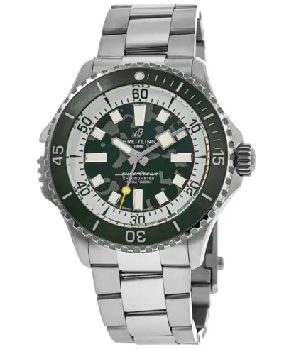 Breitling Superocean Diver Green Dial Titanium Men's Watch - Model E10379D31L1E1 (green, arb11615)