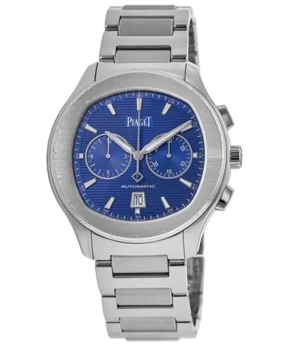 Piaget Polo Chronograph Blue Dial Steel Watch - Model G0A41006 (blue, arb11647)