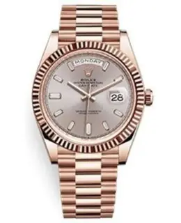 Rolex Day-Date 40 Everose Gold Sundust Diamond Dial Men's Watch m228235-0004