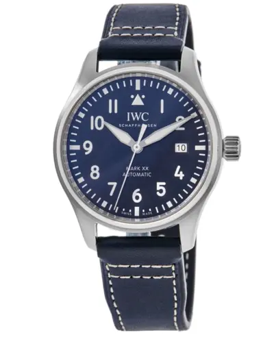 IWC Pilot's Mark XX Automatic Blue Dial Leather Strap Men's Watch - Model IW328203 (blue, arb11790)