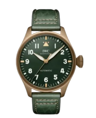IWC Big Pilot Spitfire Green Dial Leather Strap Men's Watch Model iw329702 (green, arb11808)