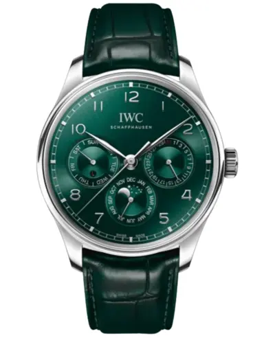 IWC Portugieser IW344207 Automatic Perpetual Calendar Men's Watch Green Dial (green, arb11812)