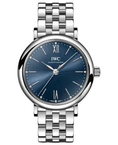 IWC Portofino Automatic Blue Diamond Dial Steel Women's Watch IW357413 (blue, arb11826)