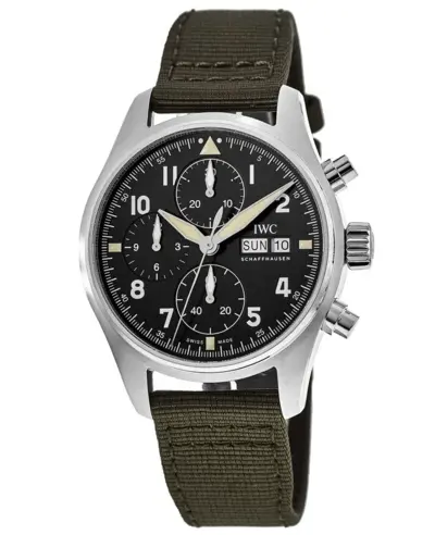 Men's IWC Pilot's Spitfire Chronograph Watch Model IW387901 (black, arb11856)