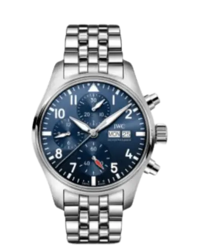 IWC Pilot's Chronograph IW388102 Blue Dial Steel Men's Watch (blue, arb11859)
