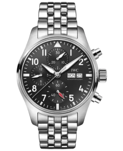 IWC Pilot's Chronograph Automatic IW388113 - Black Dial, Steel Case (black, arb11863)