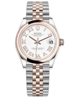 Rolex Datejust 31 Steel and 18kt Everose Gold White Roman Dial Women's Watch m278241-0002