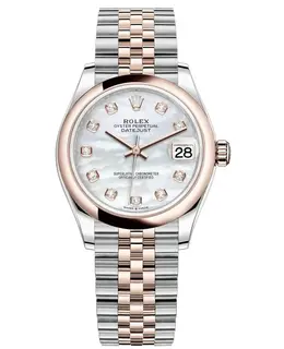 Rolex Datejust 31 - Steel and 18kt Everose Gold Mother-of-Pearl Diamond Dial Women's Watch, Model M278241-0026