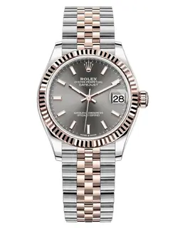 Rolex Datejust 31 Stainless Steel Rose Gold Slate Dial M278271-0018 Women's Watch
