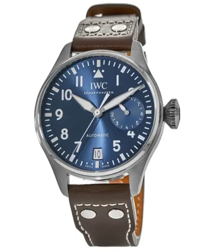 IWC Big Pilot's Le Petit Prince, Model IW501002 Blue Dial Brown Leather Men's Watch (blue, arb11915)