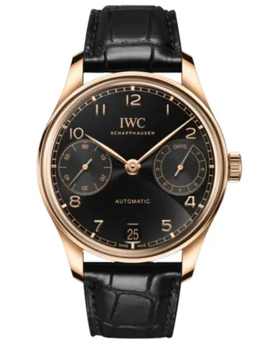 IWC Portugieser IW501707 18K Rose Gold Black Dial Automatic Watch (black, arb11921)