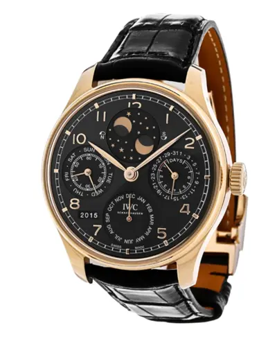 IWC Portugieser Perpetual Calendar Double Moonphase IW503404 Rose Gold Men's Watch (arb11926)