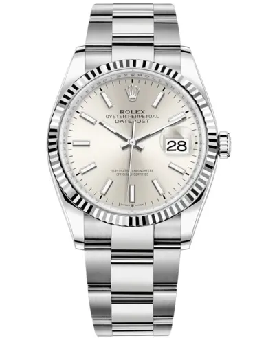 Rolex Datejust 36 M126234-0014 Women's Watch Steel & White Gold Silver Dial (arb12062)
