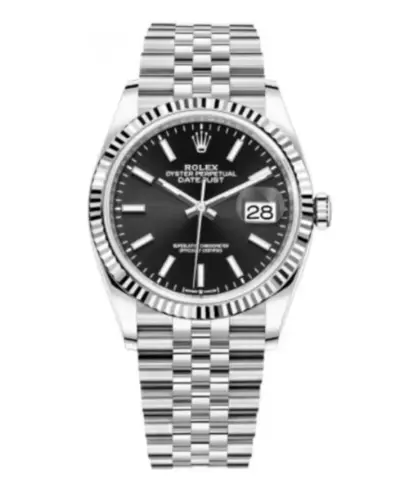 Rolex Datejust 36 Women's Watch M126234-0015, Steel & White Gold Case Black Dial (black, arb12063)