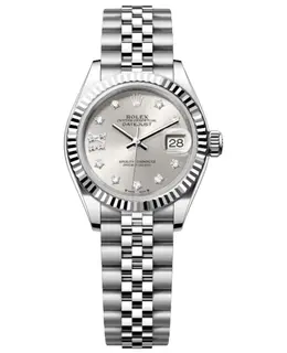 Rolex Lady-Datejust 28 Automatic Silver Diamond Dial White Gold and Steel Women's Watch m279174-0021