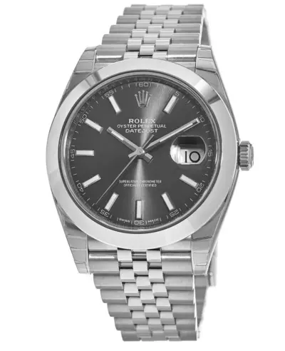 Rolex Datejust 41 Stainless Steel Grey Dial Jubilee Band Men's Watch M126300-0008 (arb12115)