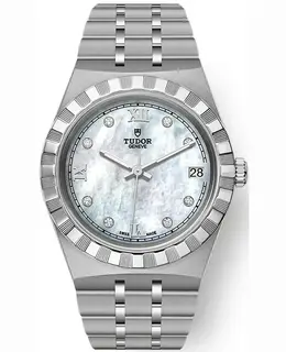 Tudor Royal Mother of Pearl Diamond Dial Stainless Steel Unisex Watch - Model M28400-0089