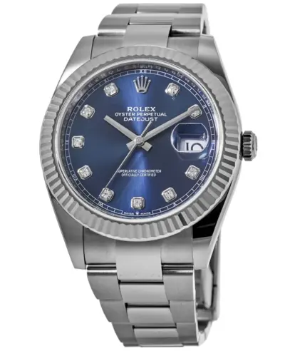 Rolex Datejust 41 Blue Diamond Oyster M126334-0015 Men's Watch (blue, arb12167)