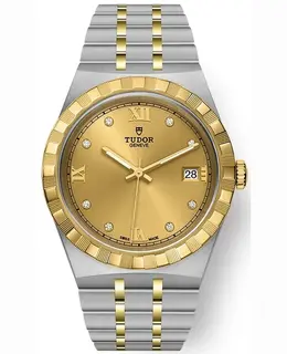 Tudor Royal Champagne Diamond Dial Stainless Steel Unisex Watch Model M28503-0005