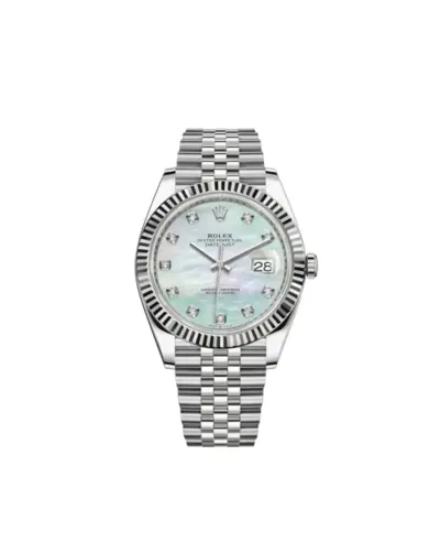 Rolex Datejust 41 Mother of Pearl Diamond Dial Men's Watch Model M126334-0020 - Authentic Luxury Timepiece (arb12171)