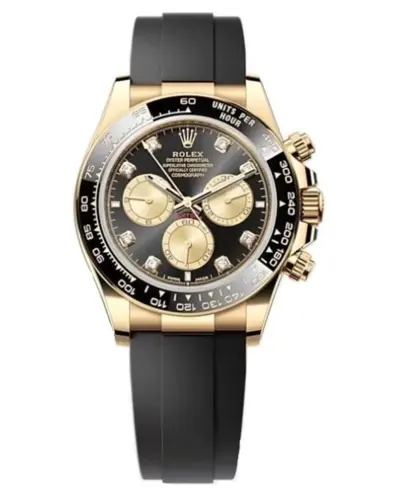 Rolex Cosmograph Daytona Model M126518LN-0006 Yellow Gold 40mm with Diamond Dial - Men's Luxury Chronograph Automatic Watch (black, arb12200)