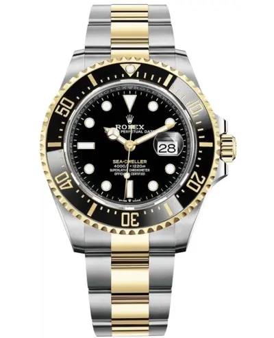 Rolex Sea-Dweller Black Dial Yellow Rolesor Men's Watch M126603-0001 (black, arb12206)