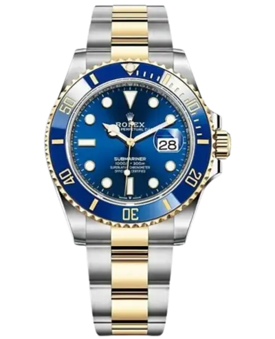 Rolex Submariner Date Blue Dial Steel and Yellow Gold Men's Watch, Model M126613LB-0002 (blue, arb12209)