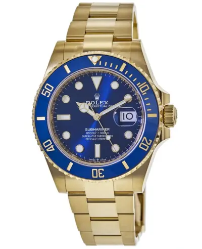 Rolex Submariner Blue Dial 18K Yellow Gold Men's Watch, Model M126618LB-0082 M126618LB-0002 (blue, arb12211)