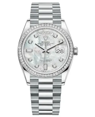 Brand New Authentic Rolex Day-Date M128396TBR-00ет Pearl Diamond Dial M128396TBR-0005 (arb23347)