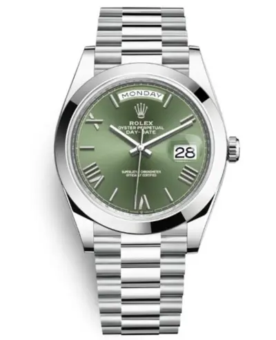 Rolex Day-Date 40 Green Dial Platinum Men's Watch M228206 M228206-0027 (green, arb12283)
