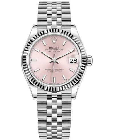 Rolex Datejust 31 Stainless Steel and White Gold Pink Dial Women's Watch Ref M278274-0014 (pink, arb12377)