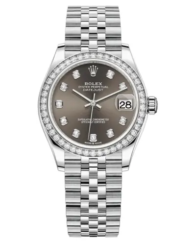 m278384rbr-0010 Rolex Datejust 31mm Dark Grey Diamond Dial Women's Watch (arb19477)