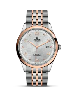 Tudor 1926 Silver Diamond Dial Rose Gold and Stainless Steel Men's Watch M91651-0002