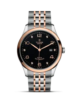 Brand New Authentic Tudor 1926 Black Diamond Dial Rose Gold & Stainless Steel Men's Watch M91651-0004