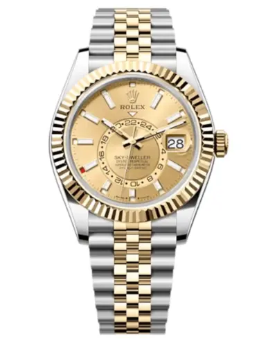 m336933-0002 Rolex Sky-Dweller Yellow Rolesor Champagne Dial Jubilee Men's Watch (arb12477)