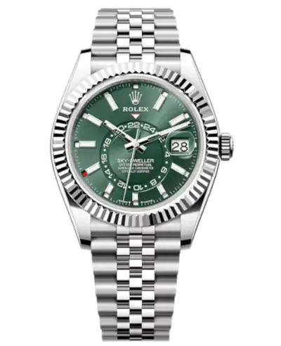 Rolex Sky-Dweller Model M336934-0002 White Rolesor Mint Green Dial Jubilee Men's Watch (green, arb12482)