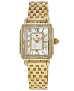 Michele Deco Madison 18kt Gold Plated Diamond Women's Watch mww06t000161