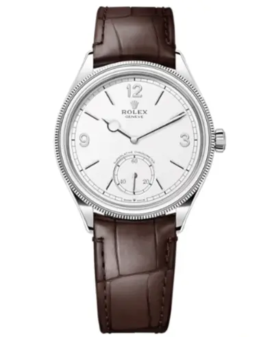 Rolex 1908 White Gold M52509-0006 - Authentic Men's Watch with White Dial (white, arb19478)