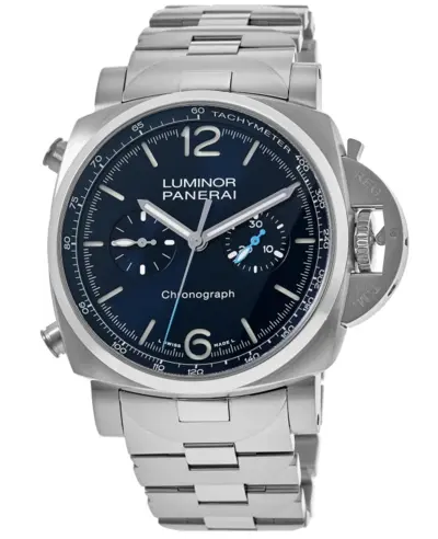 Panerai Luminor Chrono Automatic 44mm Blue Dial Steel Men's Watch [PAM01110] (blue, arb12531)