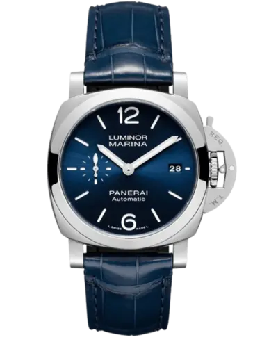 Panerai Luminor Quaranta Blue Dial Leather Strap Men's Watch PAM01370 (blue, arb12564)