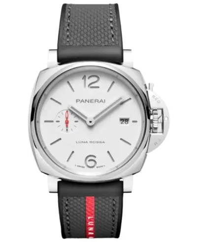 Panerai Luminor Due Luna Rossa Automatic - Model PAM01381 White Dial Rubber Strap Men's Watch (white, arb12568)